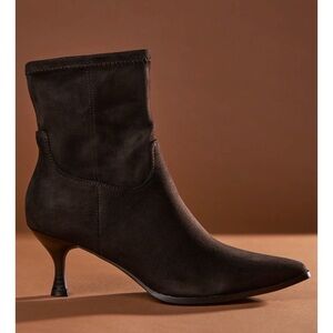 NEW Altar’d State Black Suede Heeled Booties Size 8 NWT